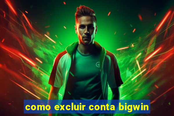 como excluir conta bigwin