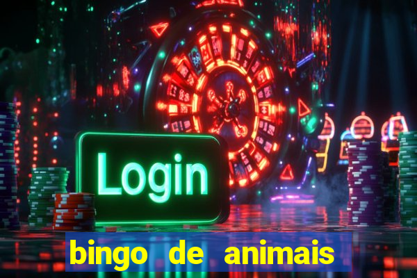 bingo de animais para educa??o infantil