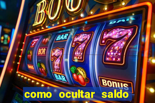 como ocultar saldo na betfair